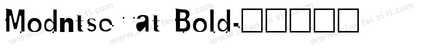 Modntserrat Bold字体转换